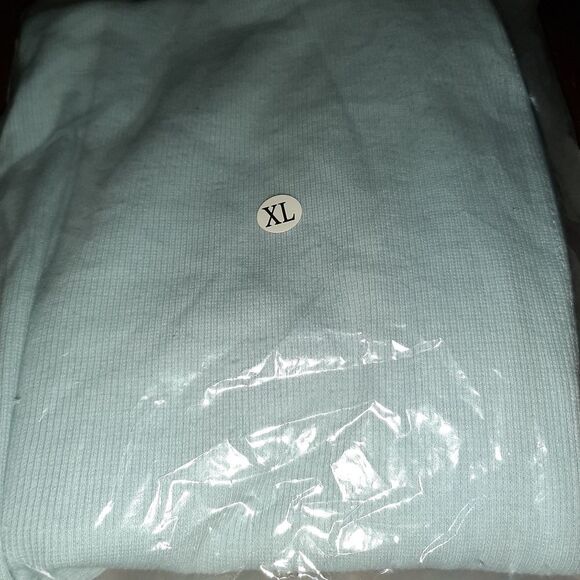 New XL (Small 10-12) Light Blue Bodycon Ribbed Side Drawstring Ruched Mi… - Picture 8 of 8